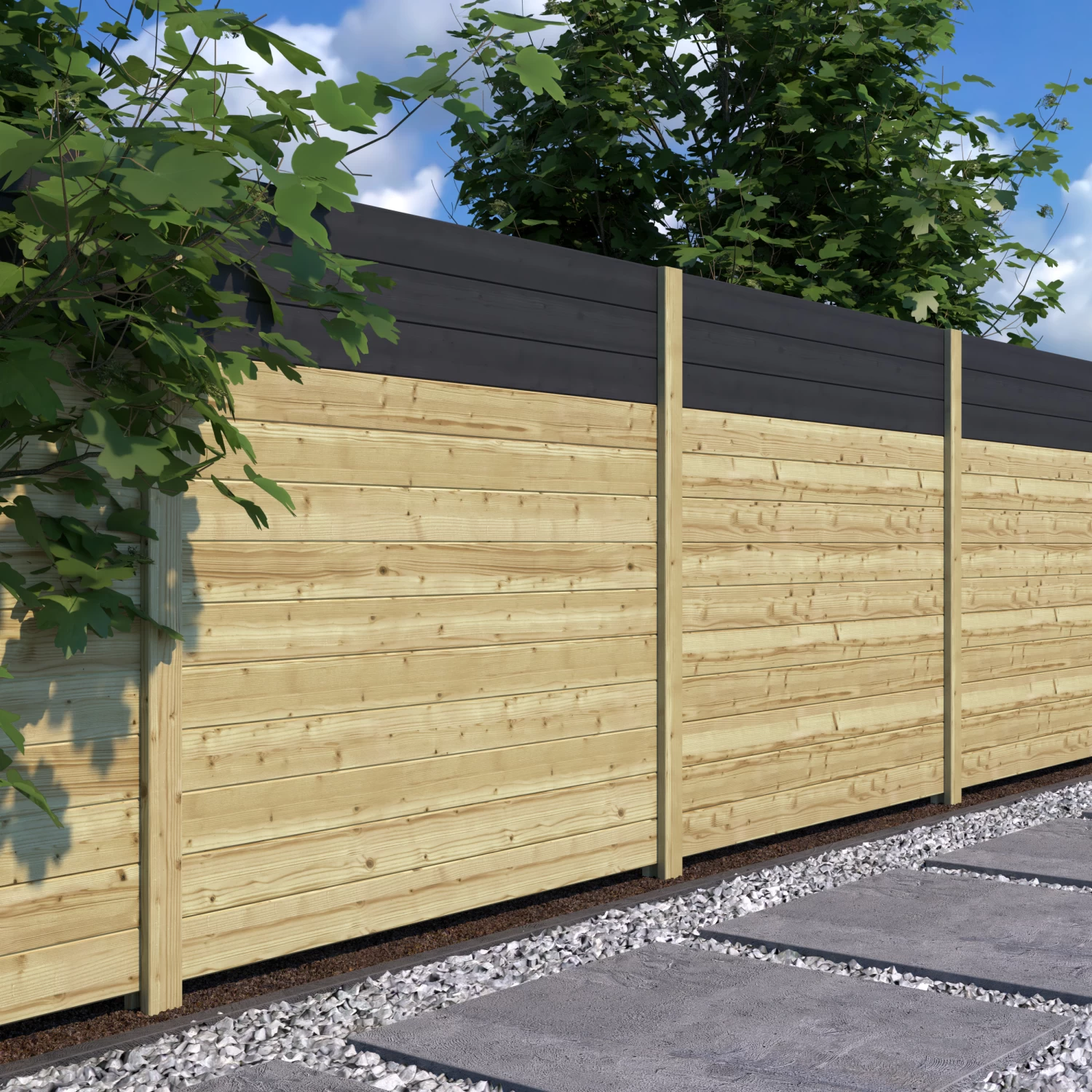 Blokhutprofiel Antraciet Ca. 2,8x13,5 Cm, Lengte Ca. 180 Cm 5 Blokhutprofiel Antraciet Ca. 2,8x13,5 Cm, Lengte Ca. 180 Cm - Afbeelding 3