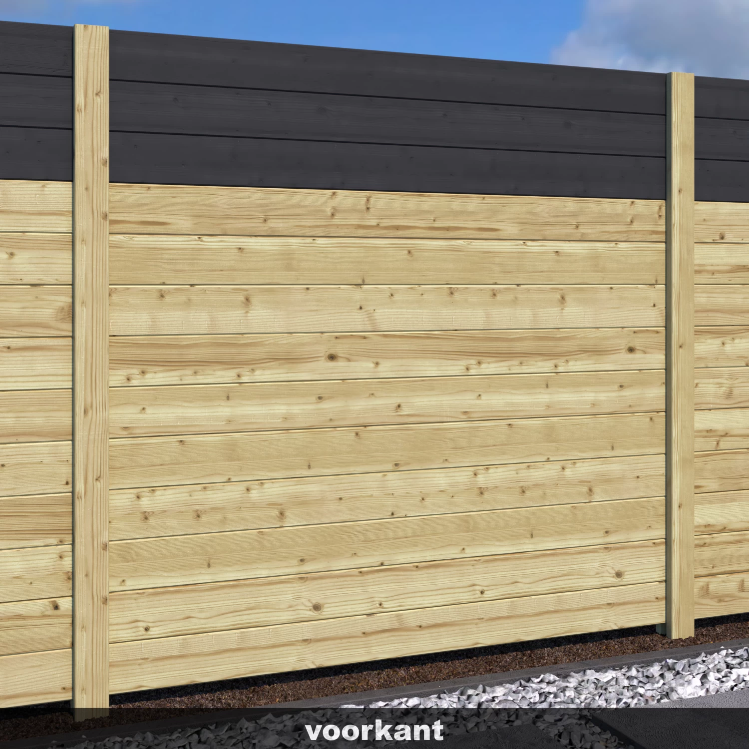 Blokhutprofiel Antraciet Ca. 2,8x13,5 Cm, Lengte Ca. 180 Cm 6 Blokhutprofiel Antraciet Ca. 2,8x13,5 Cm, Lengte Ca. 180 Cm - Afbeelding 4