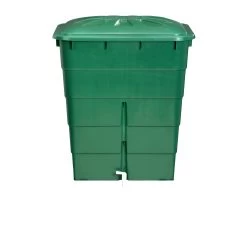 Garantia Regenton Rechthoekig Groen 300 Liter Met Kraantje En Vulautomaat
