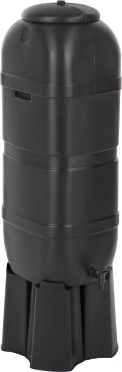 Practo Garden Classic Regenton Zwart Kunststof Met Accessoires 100 Liter