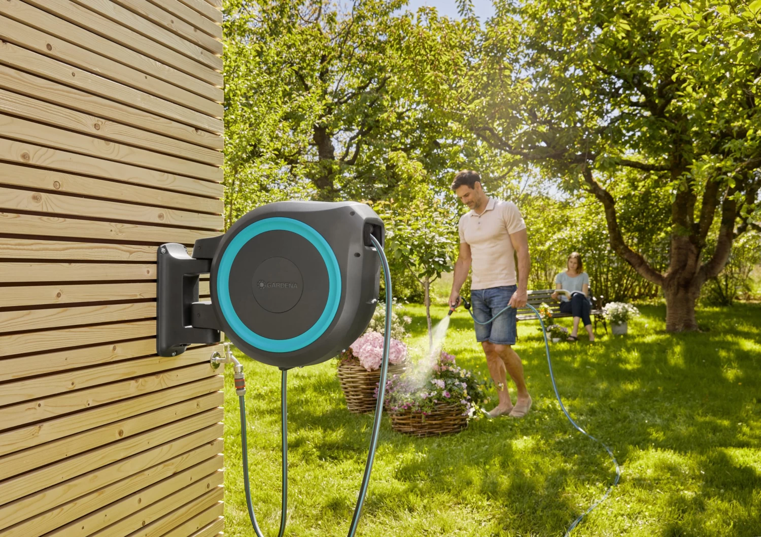 Gardena Wandslangenbox Roll Up 35 Meter Incl Tuinspuit 7 Gardena Wandslangenbox Roll Up 35 Meter Incl Tuinspuit - Afbeelding 5