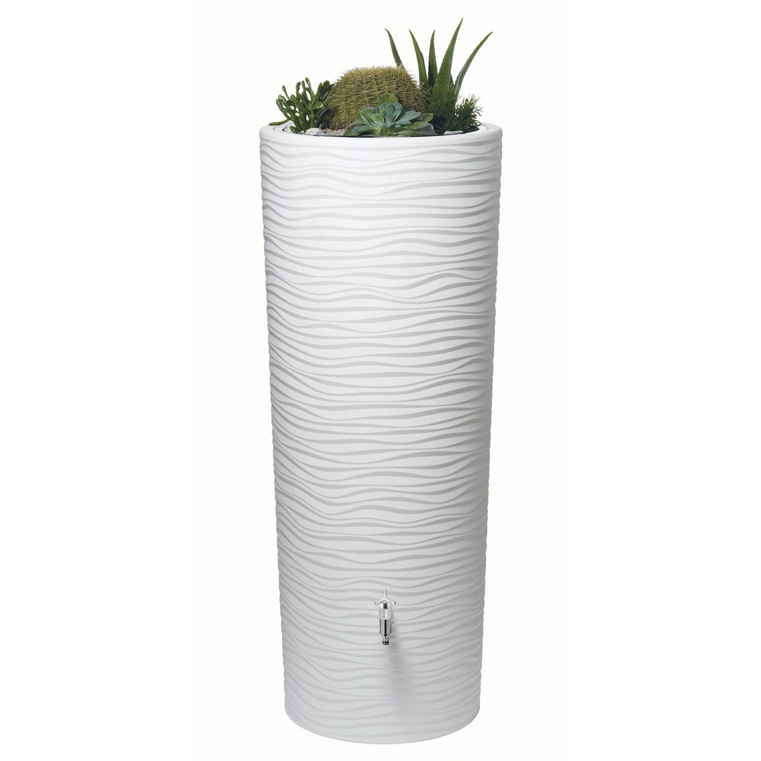 Garantia Regenton Natura Met Plantenbak Wit 350 Liter 4 Garantia Regenton Natura Met Plantenbak Wit 350 Liter - Afbeelding 2