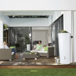 Garantia Regenton Met Plantenbak Wit 350 Liter -Buitentuin 41 1306