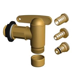 Garantia Messingkleurig Kunststof Kraantje Voor Regentonnen -Buitentuin 41 1372