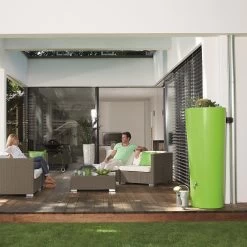 Garantia Regenton Met Plantenbak Appelgroen 350 Liter -Buitentuin 41 1385