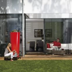 Garantia Regenton Met Plantenbak Rood 350 Liter -Buitentuin 41 1391