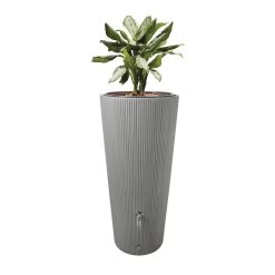 Garantia Regenton Met Plantenbak Grijs Kunststof 220 Liter