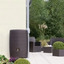 Garantia Regenton Wicker Sunda Donkerbruin 300 Liter -Buitentuin 41 1443
