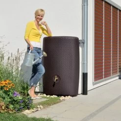 Garantia Regenton Wicker Sunda Donkerbruin 300 Liter -Buitentuin 41 1444