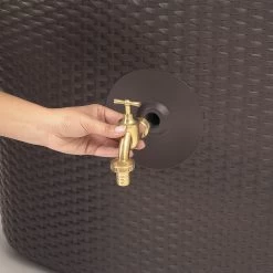 Garantia Regenton Wicker Sunda Donkerbruin 300 Liter -Buitentuin 41 1445