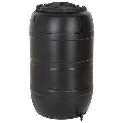 Practo Garden Classic Regenton Zwart Kunststof Incl. Kraan 210 Liter