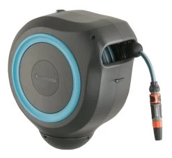 Gardena Wandslangenbox Roll-up 20 Meter Grijs Blauw -Buitentuin 41 1479