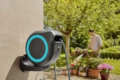 Gardena Wandslangenbox Roll-up 20 Meter Grijs Blauw -Buitentuin 41 1482