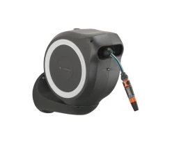 Gardena Wandslangenbox Roll Up 15 Grijs/wit Meter Incl. Tuinspuit -Buitentuin 41 1493
