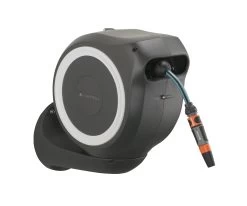 Gardena Wandslangenbox Roll Up 15 Grijs/wit Meter Incl. Tuinspuit -Buitentuin 41 1494