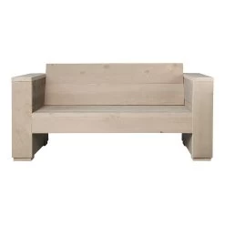 Loungebank Marlind 2-zits Zand Steigerhout 73x150x77 Cm
