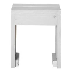 Kruk Rixt Wit Steigerhout 45x38 Cm