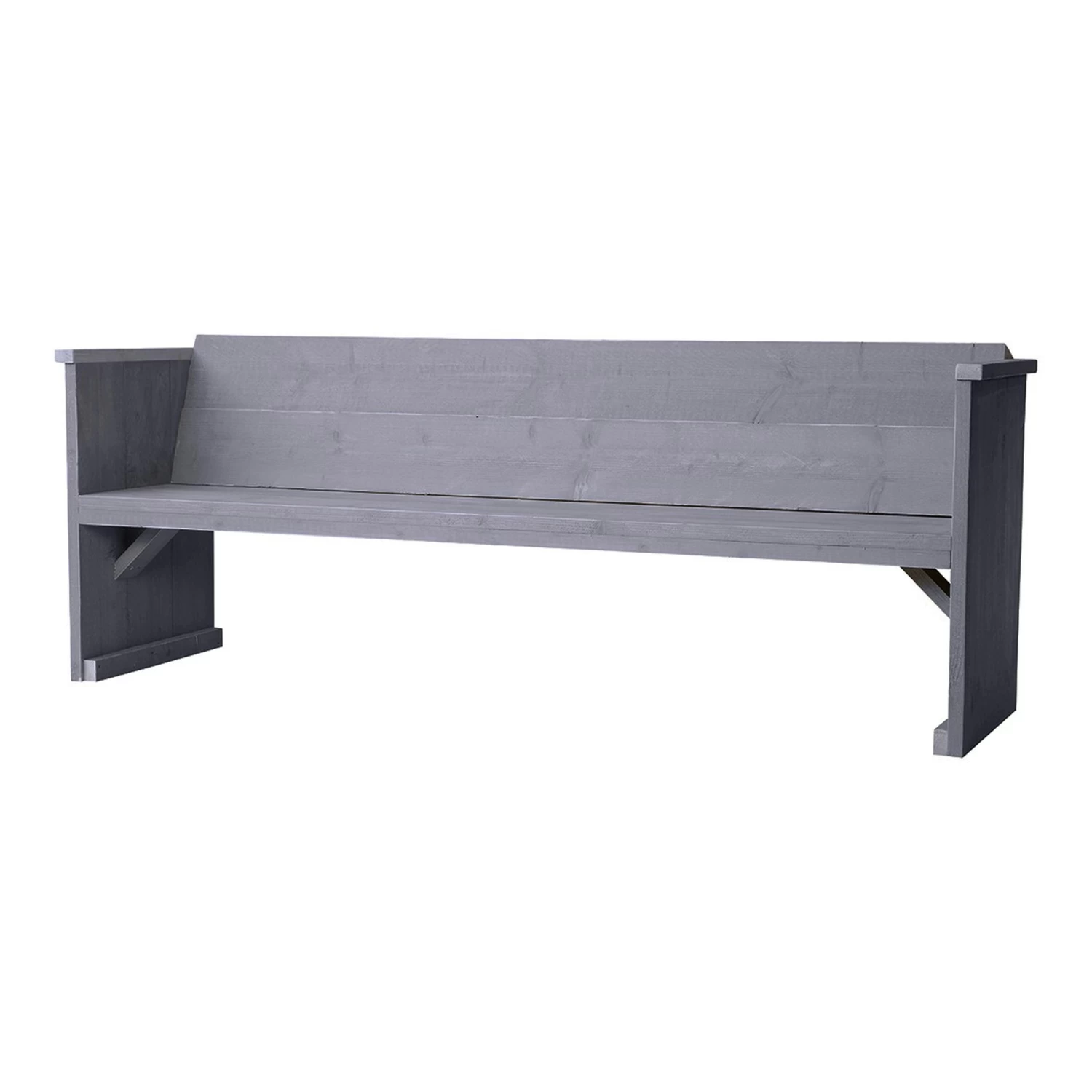Bank Radlind Grijs Steigerhout 206x60 Cm 4 Bank Radlind Grijs Steigerhout 206x60 Cm - Afbeelding 2
