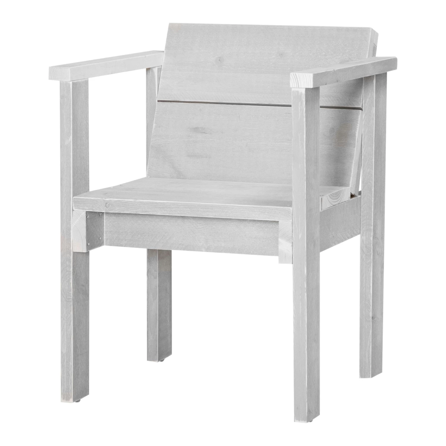 Stoel Sella Wit Steigerhout 83x66 Cm 4 Stoel Sella Wit Steigerhout 83x66 Cm - Afbeelding 2