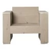 Loungestoel Marlind Zand Steigerhout 90x77cm