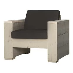 Loungestoel Marlind Zand Steigerhout 90x77cm -Buitentuin 41 2117
