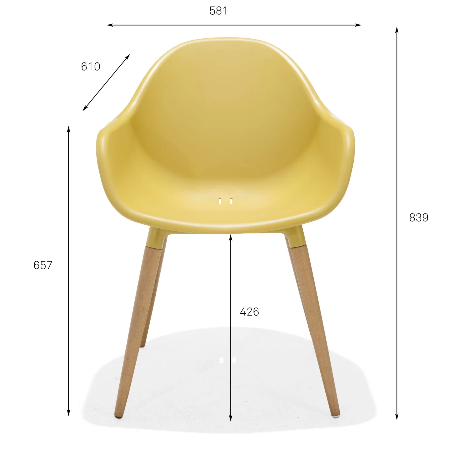 Tuinstoel Götenborg Geel 7 Tuinstoel Götenborg Geel - Afbeelding 5