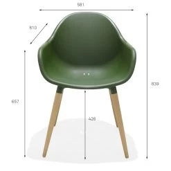 Tuinstoel Götenborg Legergroen -Buitentuin 41 2183