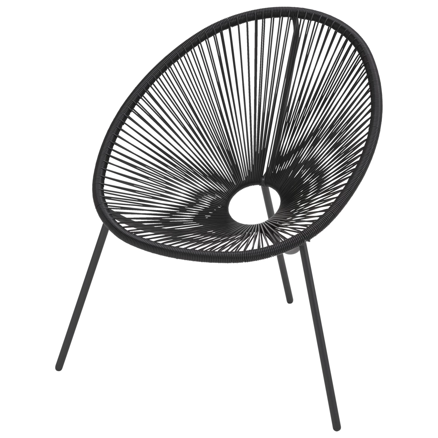 Stoel Haïti Zwart 4 Stoel Haïti Zwart - Afbeelding 2