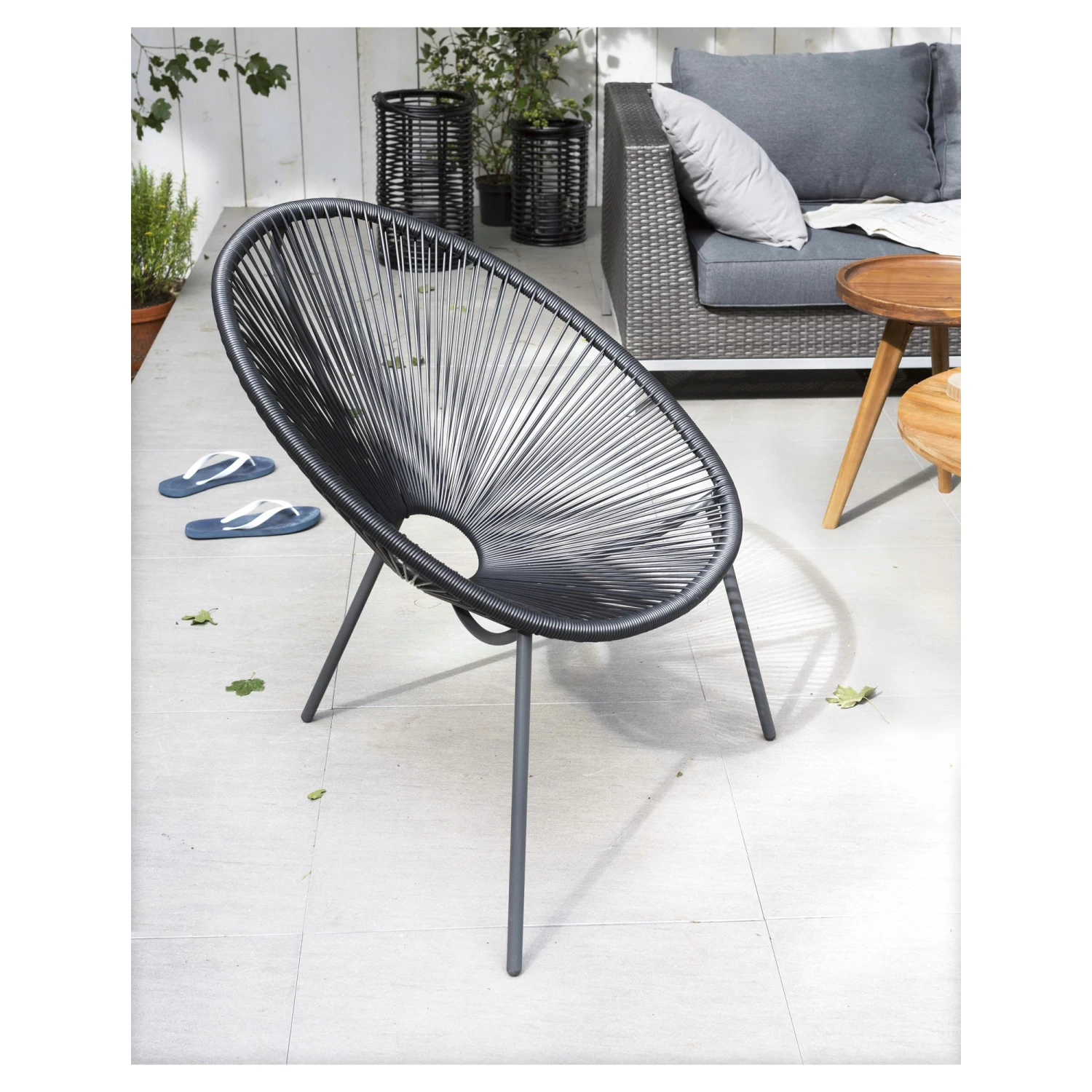 Stoel Haïti Zwart 5 Stoel Haïti Zwart - Afbeelding 3