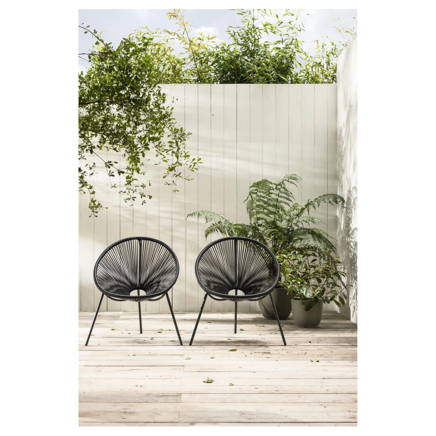 Stoel Haïti Zwart 6 Stoel Haïti Zwart - Afbeelding 4