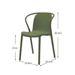 Stoel Milo Legergroen -Buitentuin 41 2222
