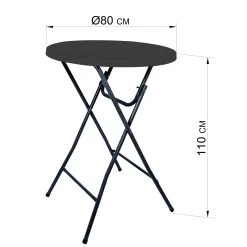 Statafel 110cm Antraciet -Buitentuin 41 2313