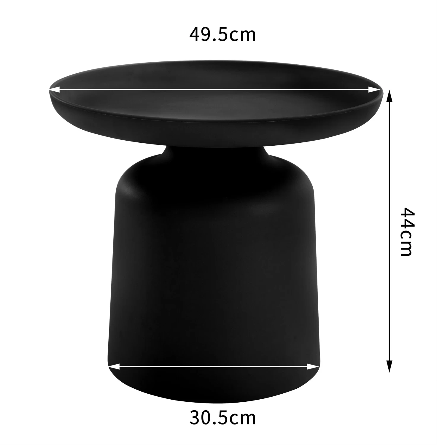 Bijzettafel Freya Zwart 4 Bijzettafel Freya Zwart - Afbeelding 2