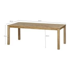 Tafel Jesse Visgraat Naturel 210 Cm -Buitentuin 41 2454
