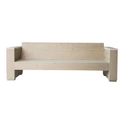 Loungebank Marlind 3-zits Zand Steigerhout 210x77 Cm