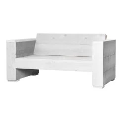 Loungebank Marlind 2-zits Wit Steigerhout 73x150x77 Cm -Buitentuin 41 2587
