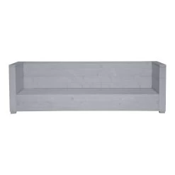 Loungebank Hava 3-zits Grijs Steigerhout 216x75 Cm