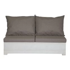 Tussenelement Hava 2-pers Wit Steigerhout 132x75 Cm -Buitentuin 41 2648