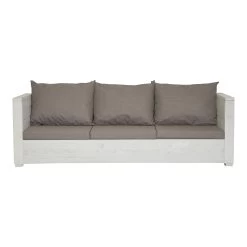 Loungebank Hava 3-zits Wit Steigerhout 216x75 Cm -Buitentuin 41 2671