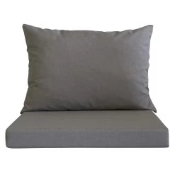 Kussenset Bari 80/250 1 Rug- En 1 Zit Kussen Antraciet