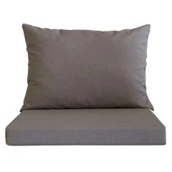 Kussenset Bari 80/250 1 Rug- En 1 Zit Kussen Taupe