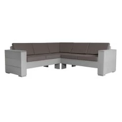 Kussenset Hoekbank Taupe 6 Rug- En 5 Zitkussens