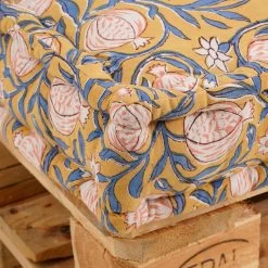 Palletkussens Oker Bloemenprint 120x80 Cm -Buitentuin 41 2741