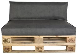 Palletkussen Set Borana Donkergrijs 120x80 Cm