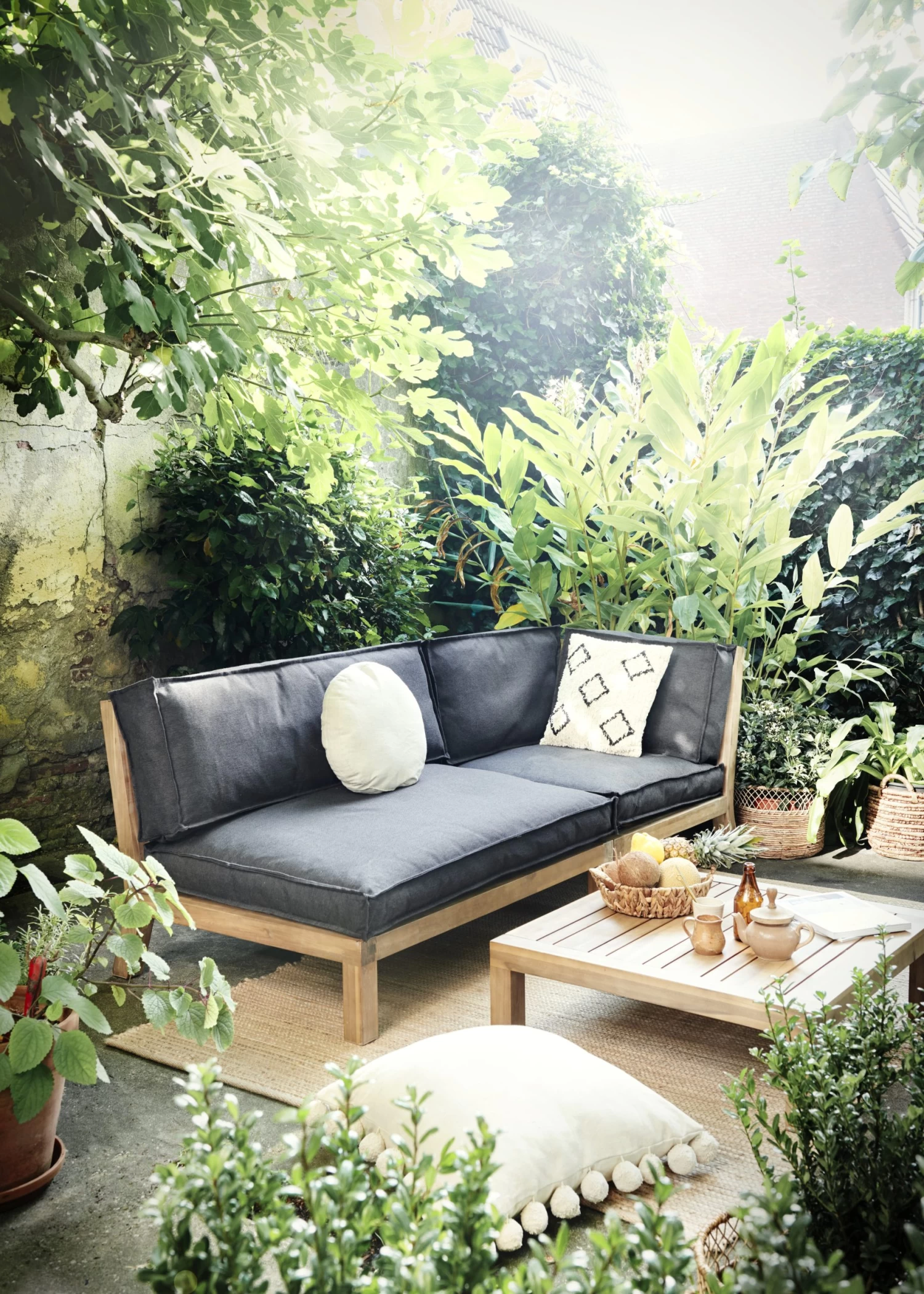 Hoekset Palletkussen Urban Zwart - Set Van 3 4 Hoekset Palletkussen Urban Zwart - Set Van 3 - Afbeelding 2