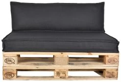 Palletkussen Set Baya Zwart 120x80 Cm