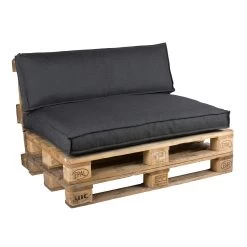 Palletkussen Set Serdi Antraciet 120x80 Cm