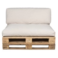 Palletkussen Set Livius Naturel 120x80 Cm