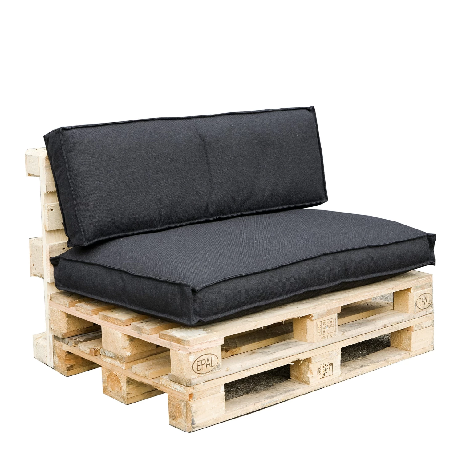 Palletkussen Set Urban Zwart 120x80 Cm 4 Palletkussen Set Urban Zwart 120x80 Cm - Afbeelding 2