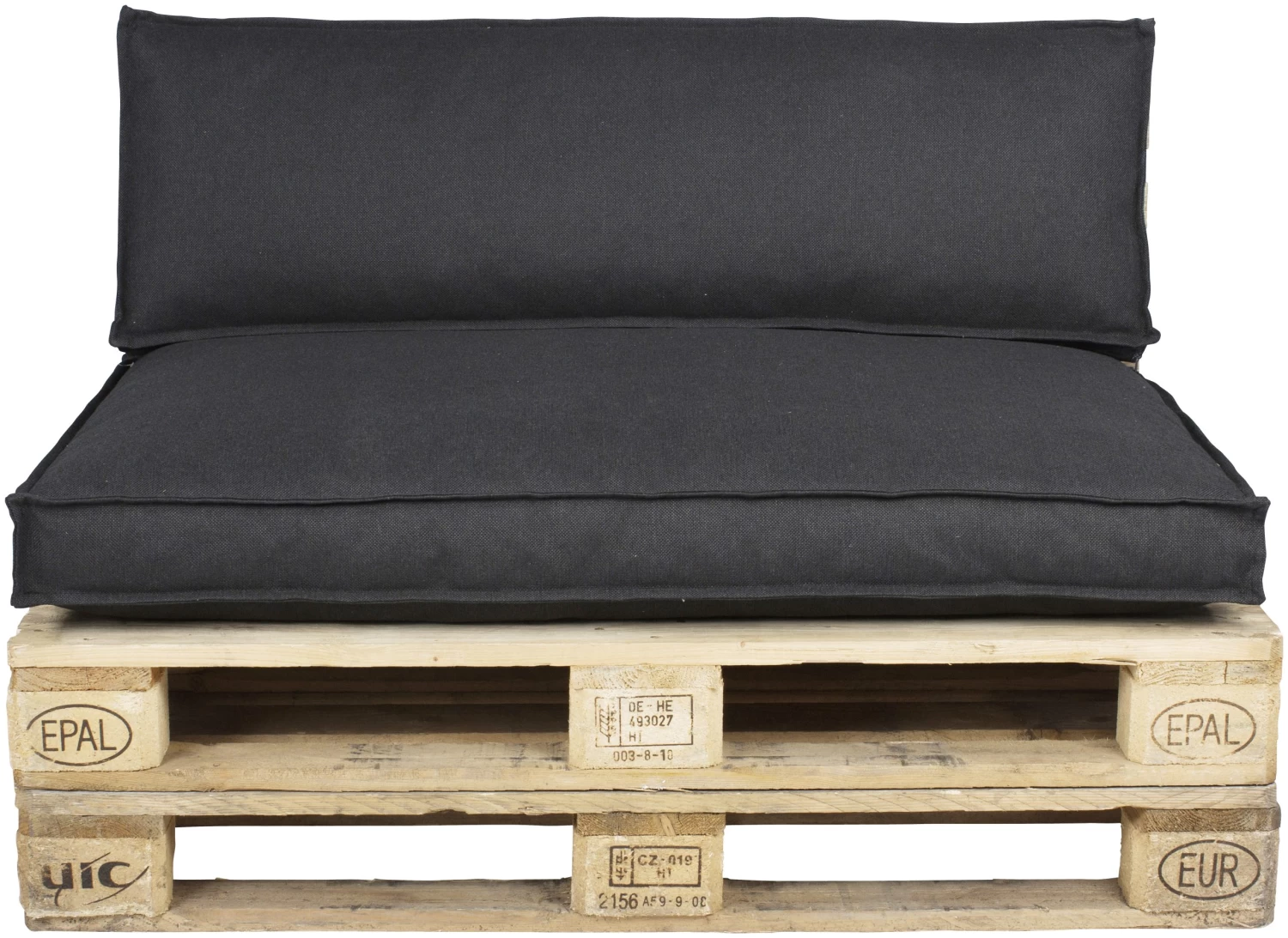 Palletkussen Set Serdi Zwart 120x80 Cm 3 Palletkussen Set Serdi Zwart 120x80 Cm